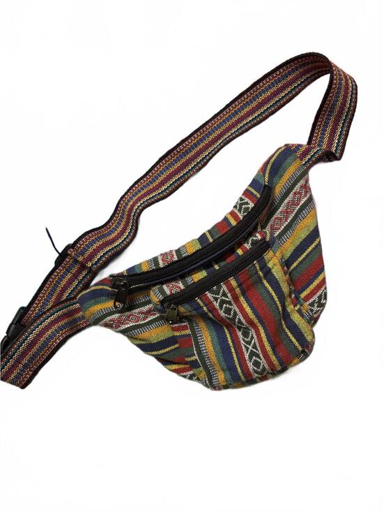 Other - Multicolor Striped Cotton Waist Bag Fanny Pack Mexico native american hip
